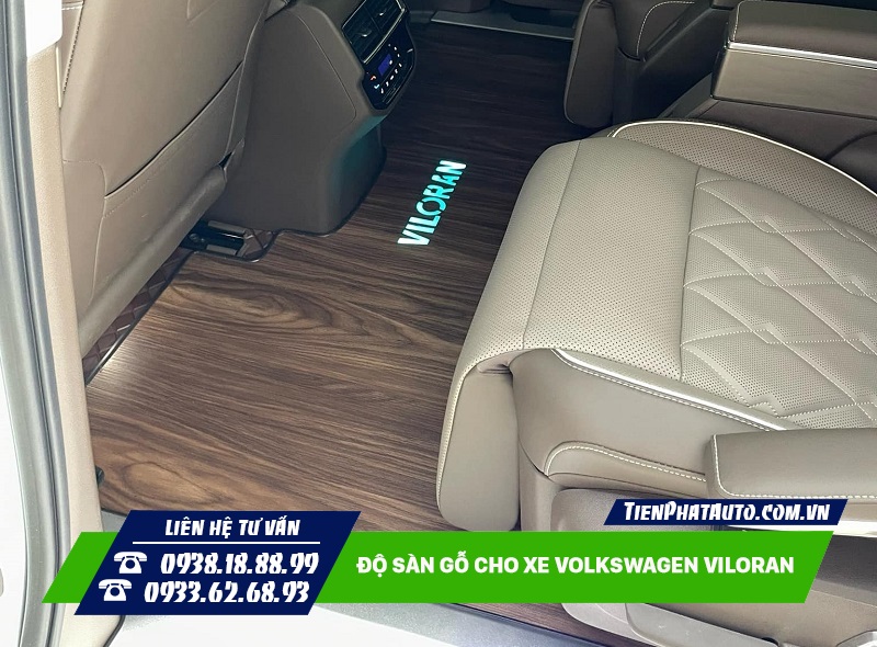 Độ sàn gỗ cho xe Volkswagen Viloran tăng thêm sự sang trọng cho xe