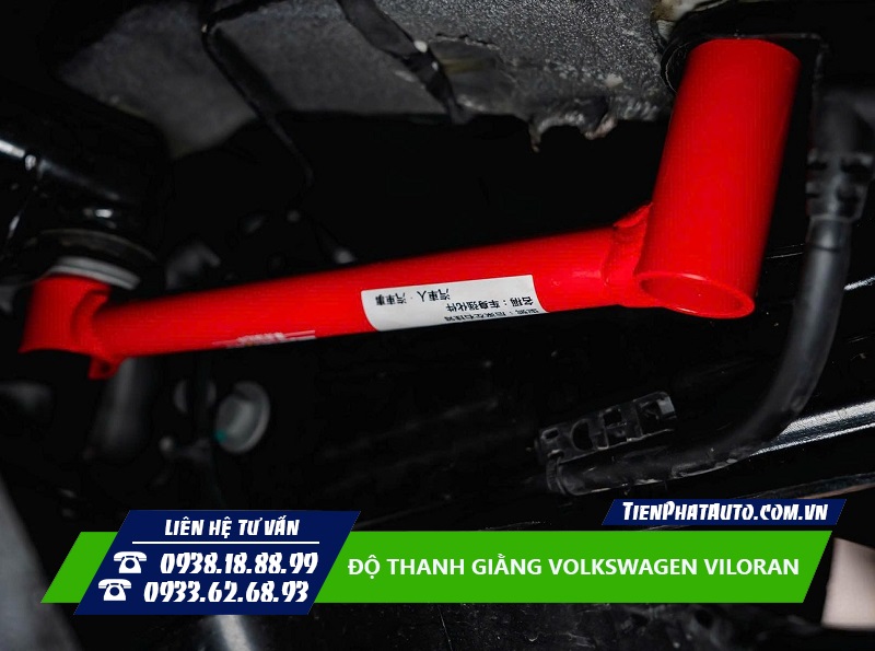 Thanh giằng được lắp đặt các vị trí ốc zin nguyên bản của xe