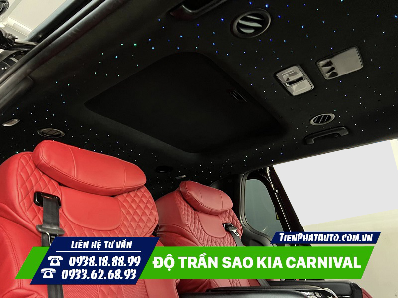 Tiến Phát Auto chuyên độ trần sao rơi cho xe Kia Carnival