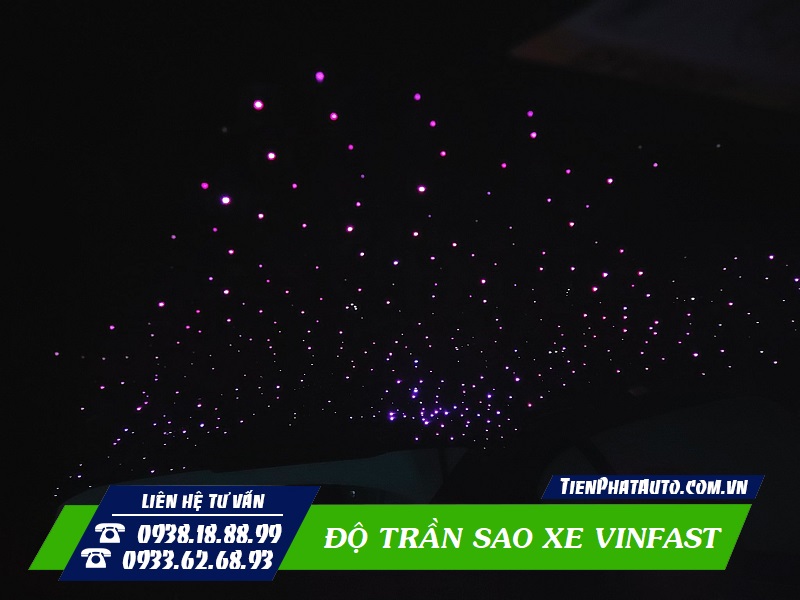 Độ trần sao Vinfast giúp tăng thêm sự sang trọng và hiện đại nội thất xe