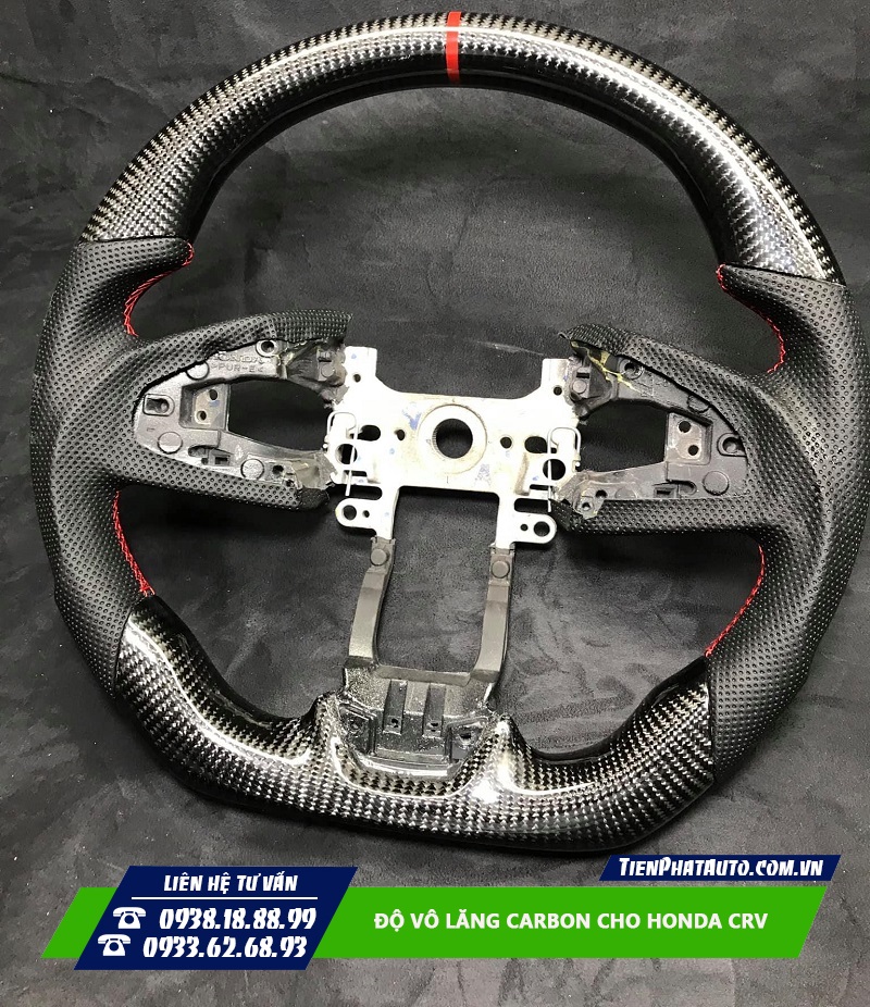 Độ vô lăng Carbon cho CRV giúp tăng khả năng cầm nắm chắc chắn hơn