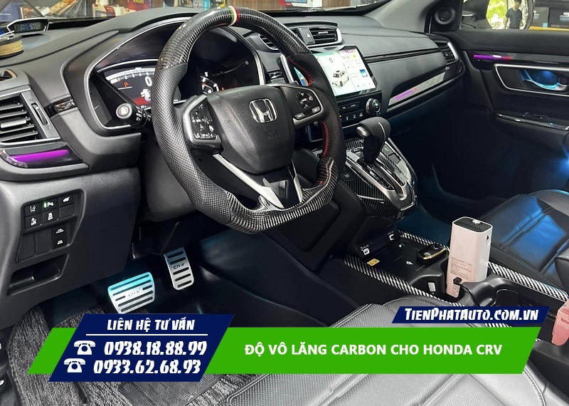 Độ vô lăng Carbon Honda CRV tăng tính thể thao cho xe