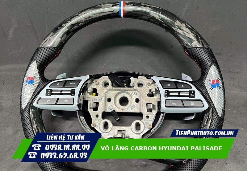 Độ vô lăng Carbon cho Hyundai Palisade giúp nổi bật và thể thao hơn