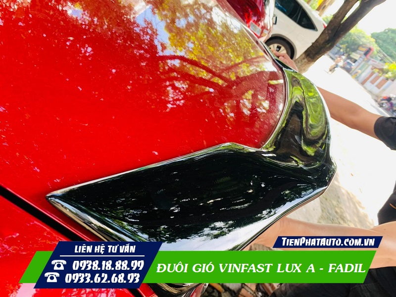 Đuôi gió được làm từ chất liệu nhựa ABS cao cấp cho độ bền cao