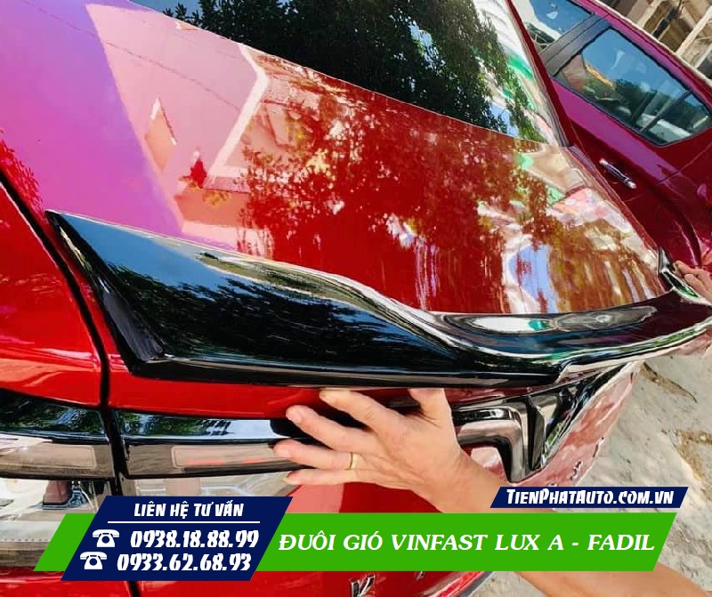 Đuôi gió Vinfast Lux A 2.0 được thi công tại Tiến Phát Auto