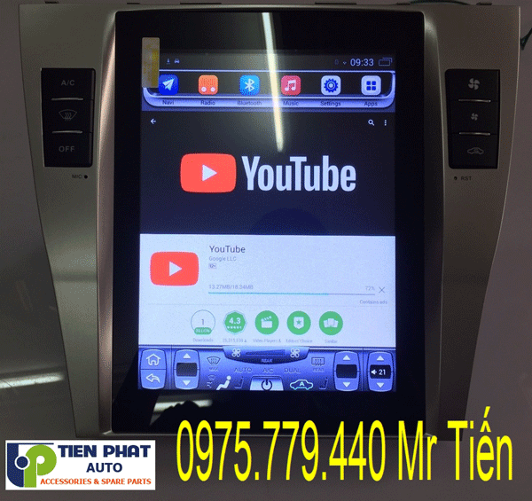 Màn hình dvd tesla cao cấp cho toyota camry 2010