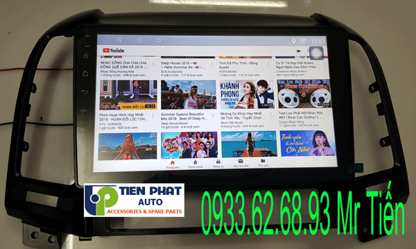 Man hinh dvd chay android cho huyndai santafe 2008