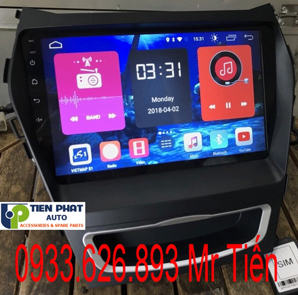 Màn hình DVD chạy android cho huyndai santafe 2018