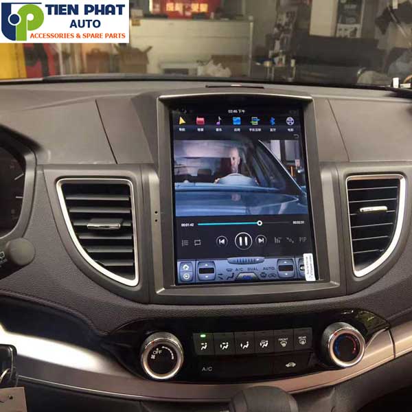 chuyen lap dat man hinh dvd tesla cho honda crv 2014