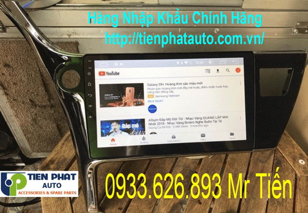 Màn hình dvd chạy android cho toyota altis