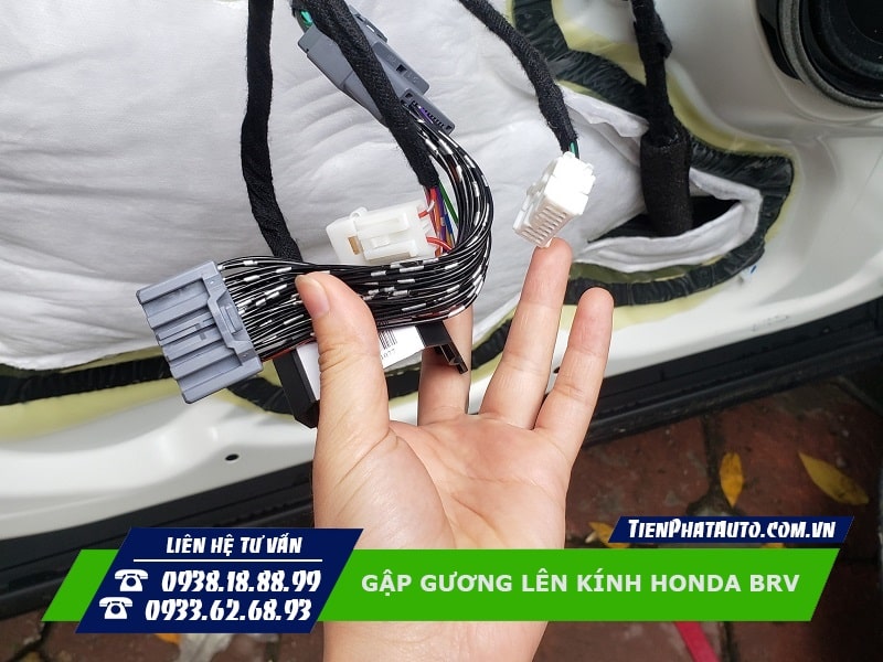 Gập gương lên kính cho Honda BRV lắp hoàn toàn cắm giắc zin 100%