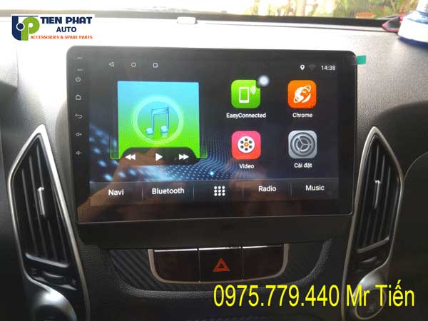 giao dien man hinh dvd chay android co xe huyndai tucson 2011