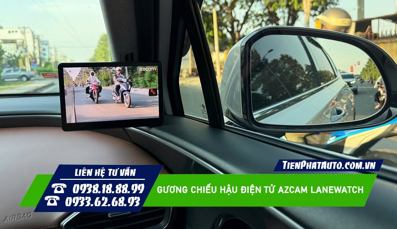 Gương chiếu hậu Azcam Lanewatch hỗ trợ quan sát và cảnh báo xe vượt