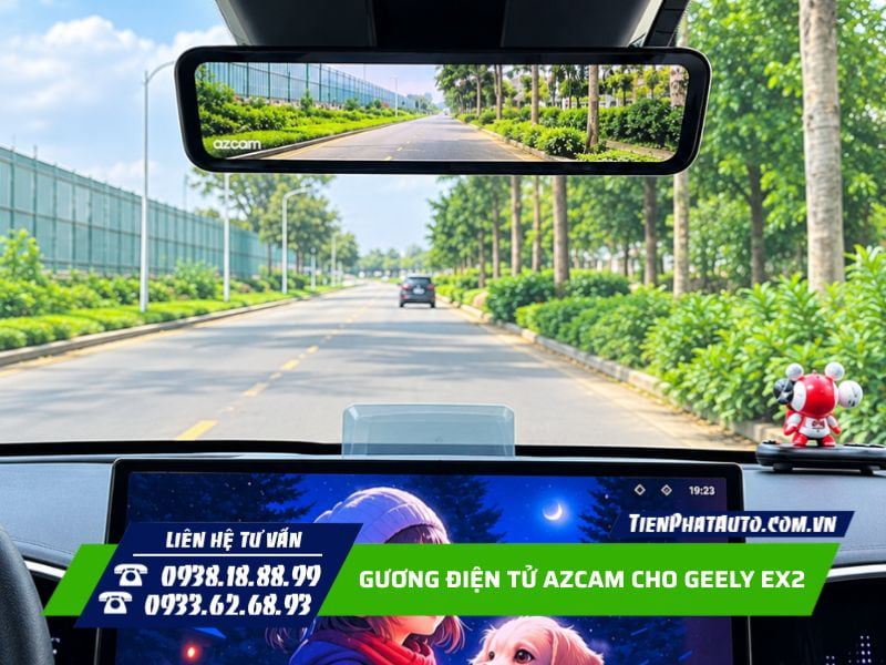 Gương điện tử Azcam cho xe Geely Ex2 hỗ trợ quan sát và ghi hình Gương điện tử Azcam cho xe Geely Ex2 hỗ trợ quan sát và ghi hình