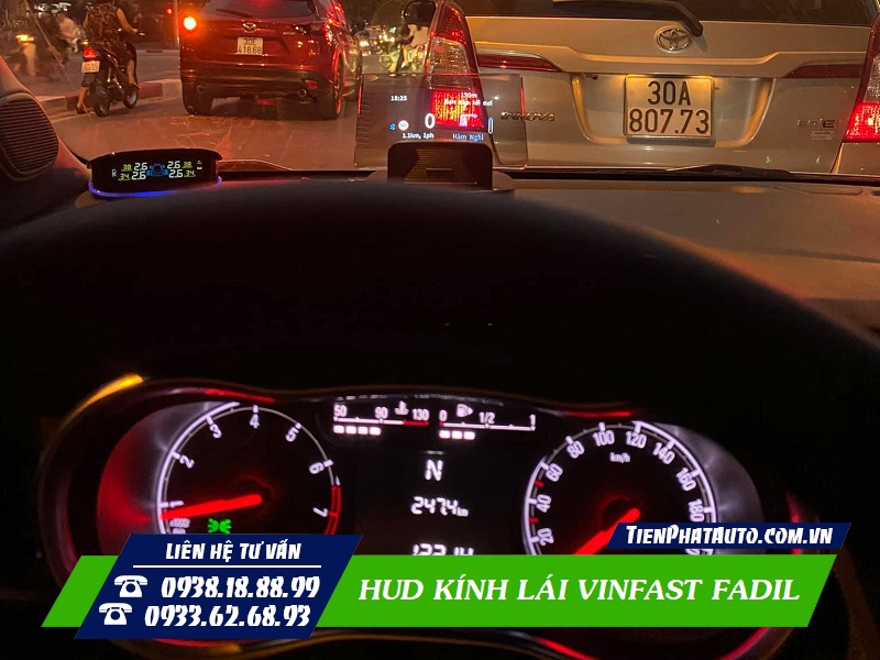 HUD hiển thị tốc độ di chuyển của xe chính xác với ODO zin