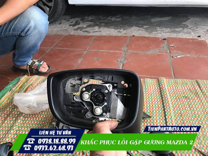 Khắc phục lỗi gương Mazda 2 không làm ảnh hưởng gì đến nguyên bản xe