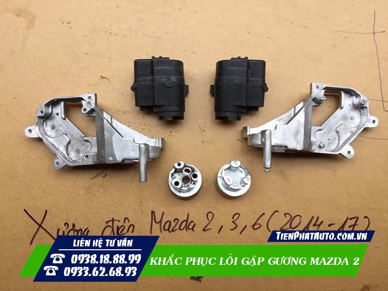 Bộ xương gương và motor được thiết kế dành riêng cho xe Mazda 2