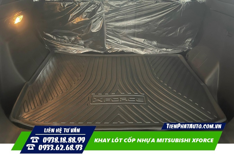 Khay lót cốp nhựa cho xe Mitsubishi Xforce chống thấm nước