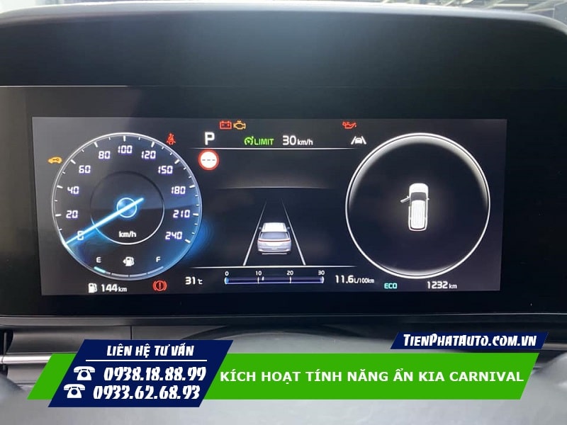 Kia Carnival kích hoạt quét biển báo giao thông và giới hạn tốc độ (LIMIT)