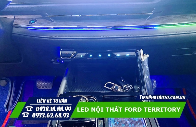 Độ LED nội thất cho Ford Territory biến không gian xe nổi bật hơn