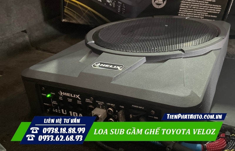 Loa sub gầm ghế Toyota Veloz giúp mang lại chất lượng âm thanh hay hơn