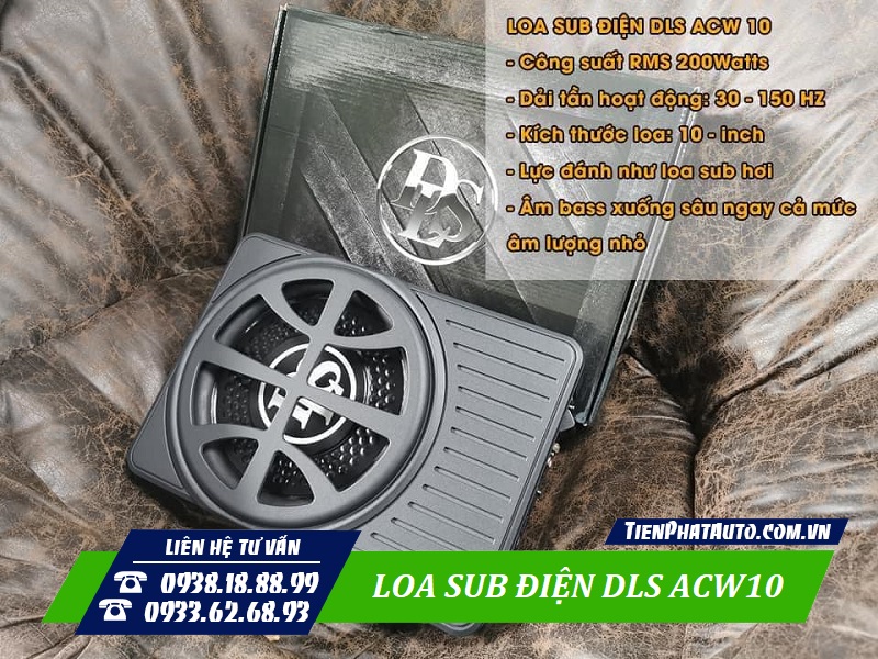 Thông số cấu hình của loa sub điện DLS ACW10 chính hãng