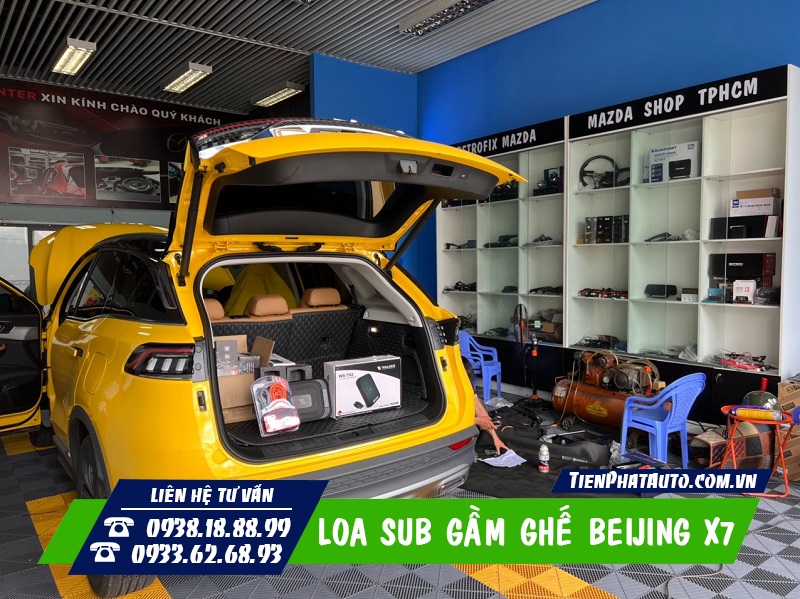 Độ loa  sub Beijing X7 giúp mang âm thanh trên xe được hay hơn