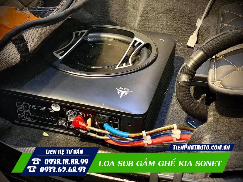 Lắp loa Sub cho xe Kia Sonet không làm ảnh các chức năng của xe