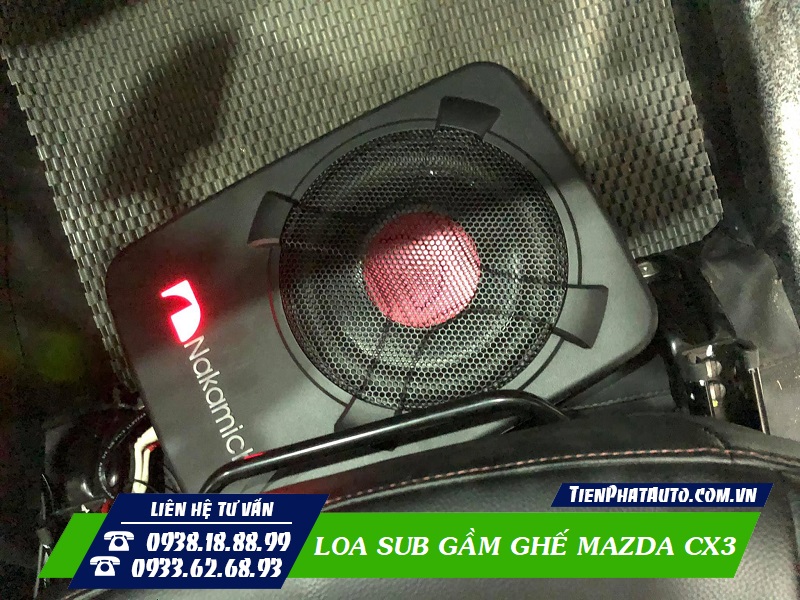 Loa Sub gầm ghế là phụ kiện không thể thiếu trên Mazda CX3