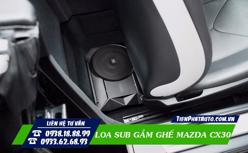 Loa sub gầm ghế cho Mazda CX30 không làm ảnh hưởng đến hệ thống gì của xe