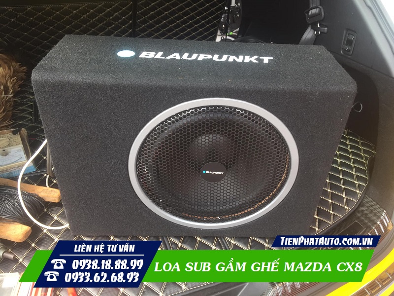 Loa Sub gầm ghế Mazda CX8 giúp nâng cấp chất lượng âm thanh của xe