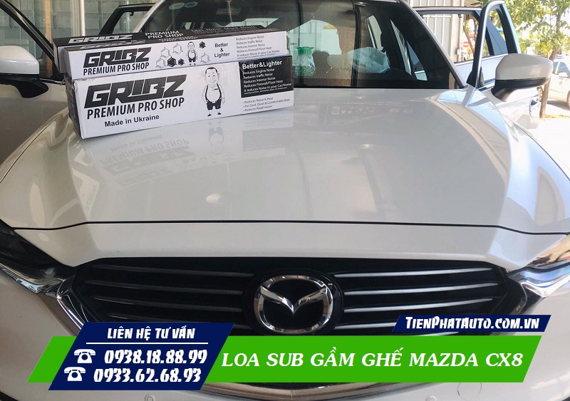 Mazda CX8 độ loa sub gầm ghế tại Tiến Phát Auto