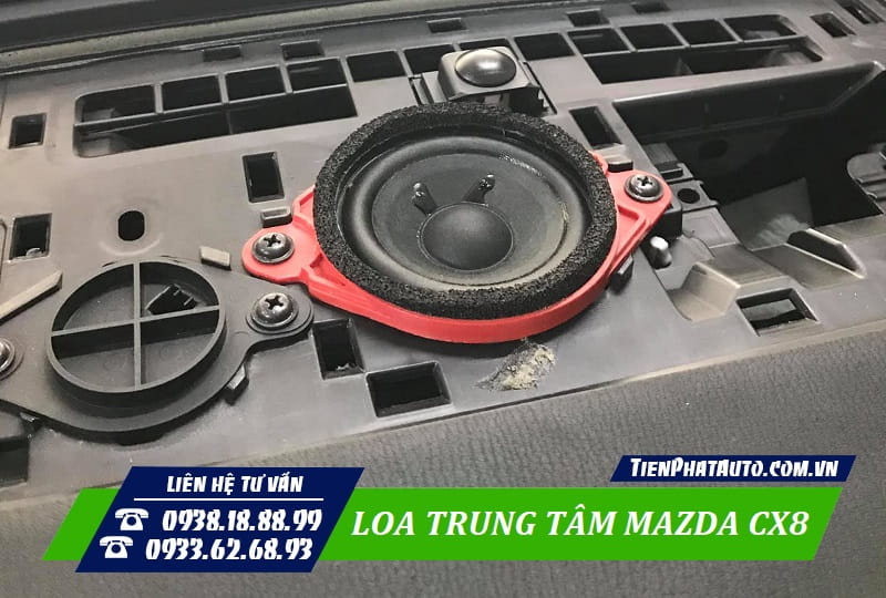 Độ loa trung tâm Mazda CX8 hoàn toàn cắm giắc zin 100%