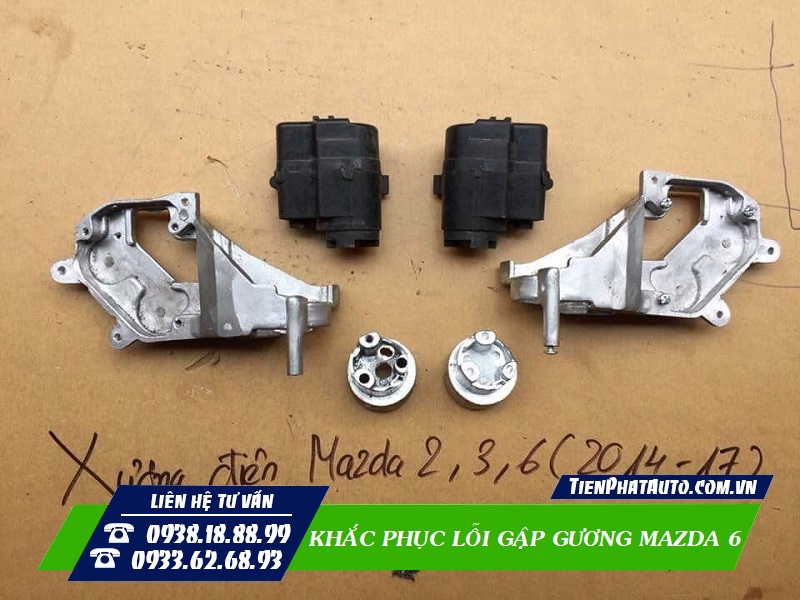 Bộ sản phẩm dùng để khắc phục tình trạng gương Mazda 6 bên cụp bên xòe