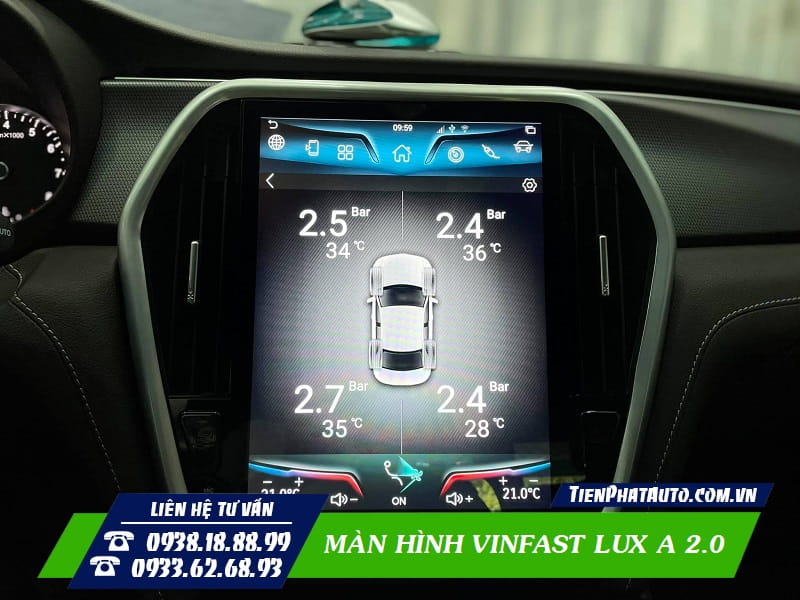 Tích hợp được hệ thống giám sát áp suất và nhiệt độ lốp xe