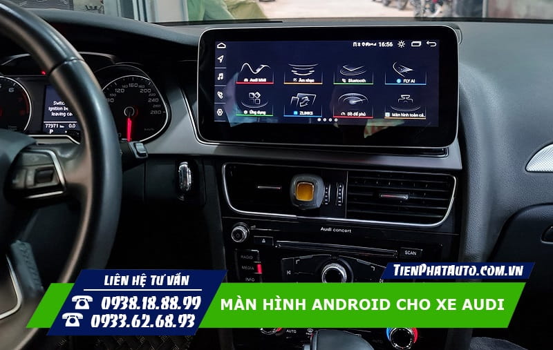 Màn hình Android lắp đặt trên xe Audi A4