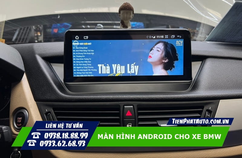 Màn hình Android lắp cho dòng xe BMW X1