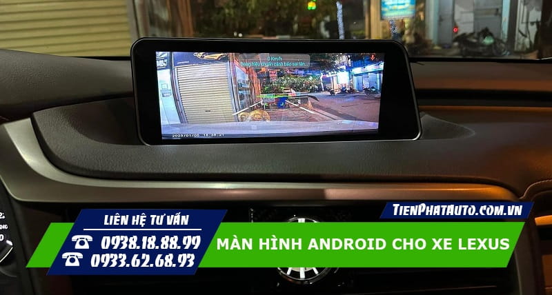 Hình ảnh màn hình Android lắp đặt trên xe Lexus RX300