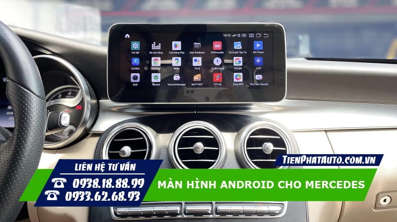 Lắp màn hình Android cho Mercedes giúp mang lại nhiều sự tiện lợi