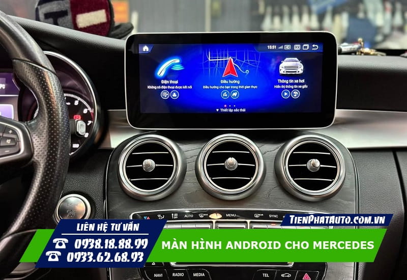 Màn hình Android dành cho phân khúc xe sang Mercedes
