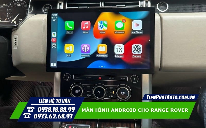 Màn hình Android cho Range Rover kích thước lớn, trải nghiệm mượt mà