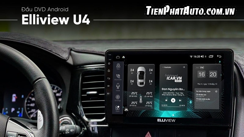 Màn hình Android Elliview U4 thế hệ mới chính hãng iCAR