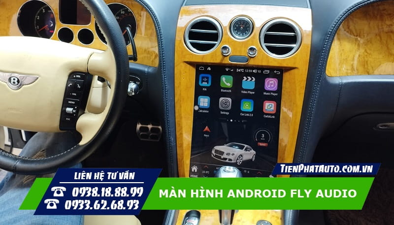 Màn hình Android FLY có thể lắp đặt được cho các dòng xe Bentley