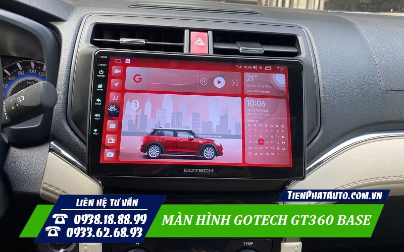 Màn hình Android Gotech GT360 Base lắp được cho nhiều dòng xe