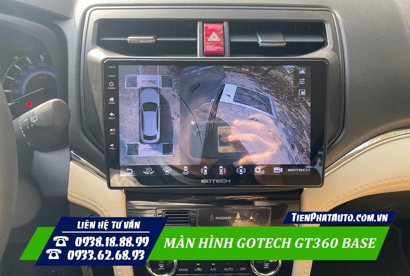 Hệ thống camera 360 quan sát toàn cảnh hiển thị góc quay theo tín hiệu xi nhan