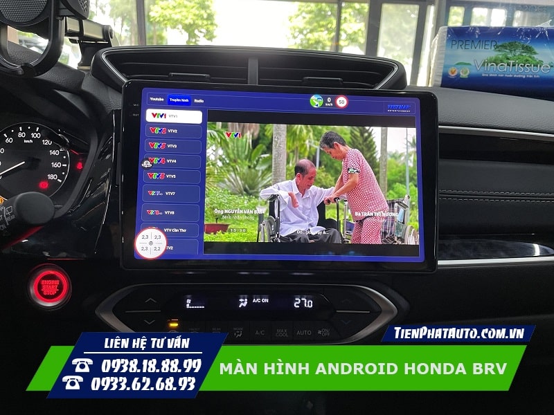 Màn hình Android cho Honda BRV giúp đáp ứng các nhu cầu giải trí