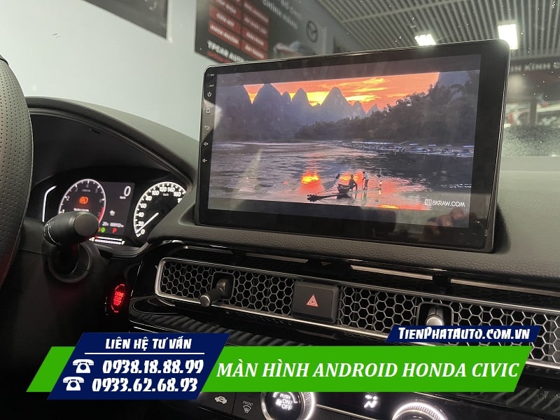 Màn hình Android Honda Civic 2022 giúp đáp ứng nhu cầu giải trí