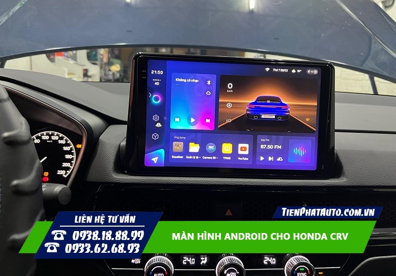 Hình ảnh Honda CRV 2024 lắp đặt màn hình kích thước 9 - 10 inch