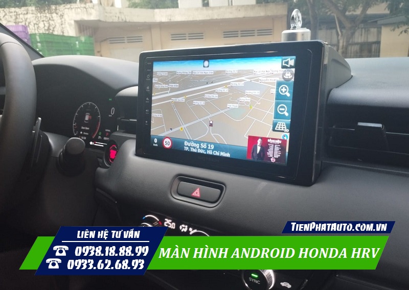 Màn hình Android Honda HRV 2023 tích hợp chỉ đường tiện lợi
