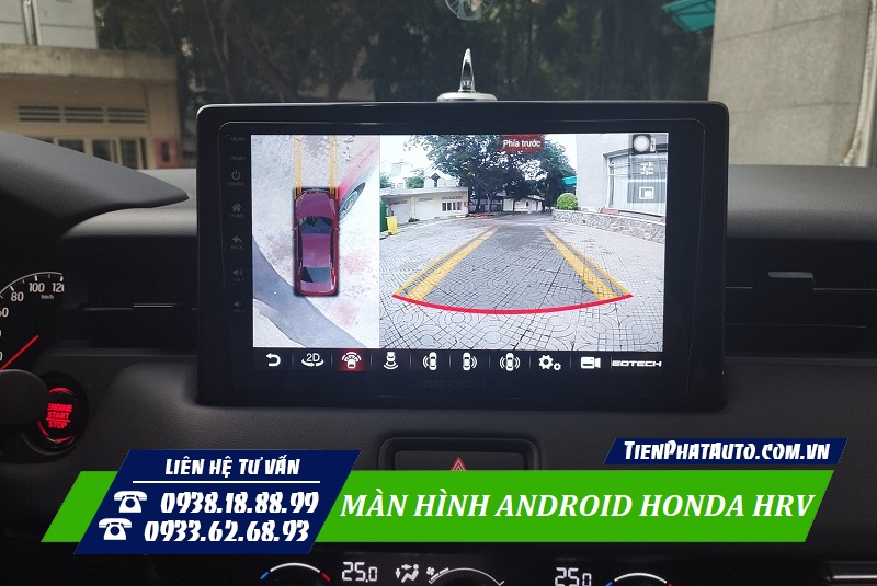 Màn hình Android Honda HRV 2022 tích hợp camera 360 độ